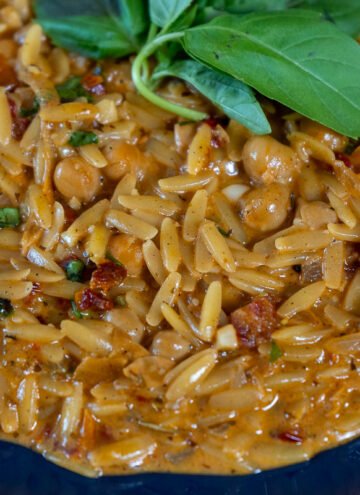 Close up of Marry Me Chickpea Orzo